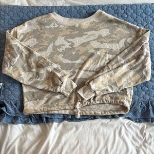 Ocean Drive Camouflage Sweatshirt - Tan and Cream